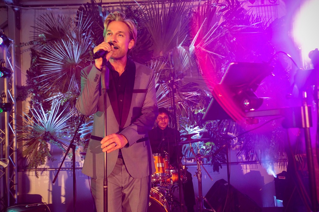 International Singer Ike Moriz corporate entertainment swing band Cape Town Johannesburg Stellenbosch Mediclinic launch 2019 crooner torch songs South Africa